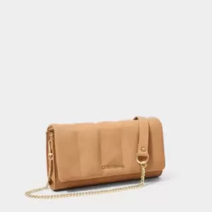 image of Tan Kayla Quilted Crossbody KLB2304