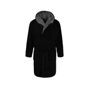 image of Duke Mens Newquay Hooded Dressing Gown (4XL) (Black)