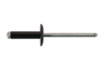 Image of Large Flange Black Rivets 4.0mm x 14mm Pk 100 Connect 32891