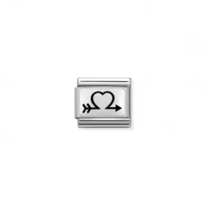 Image of Classic Silver Heart with Arrow Link 330109/37