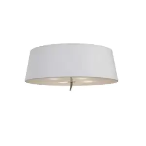 Image of Ninette Flush Ceiling 4 Light E27, Antique Brass With Ivory White Shade
