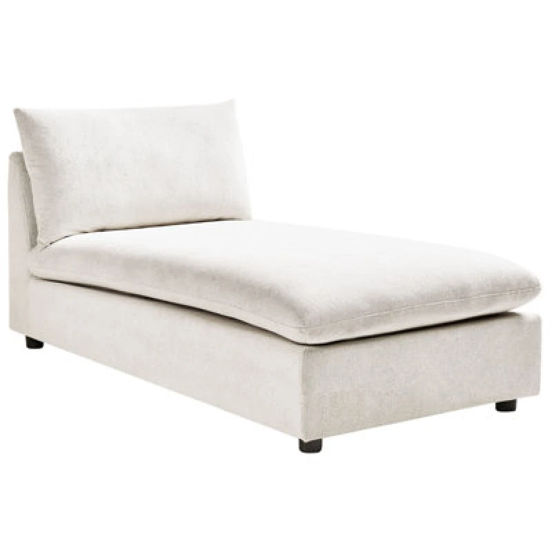Image of Beliani Chaise Longue Vizille Fabric Off-White