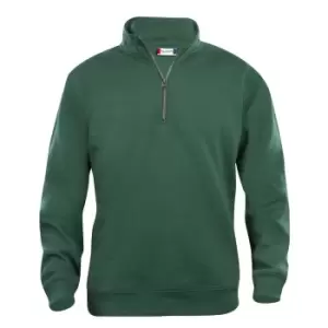 Image of Clique Unisex Adult Basic Half Zip Sweatshirt (M) (Bottle Green)