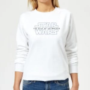 Image of Star Wars The Rise Of Skywalker Logo Womens Sweatshirt - White - L