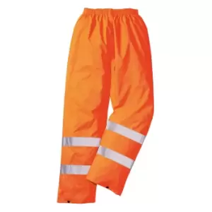 image of Portwest Hi Vis Rain Trousers Orange 3XL