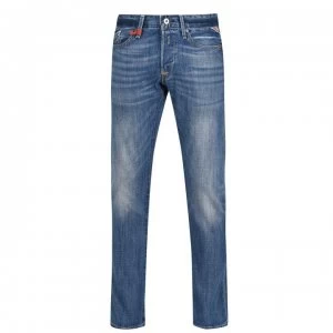 image of Replay Straight Mens Jeans - Light Blue