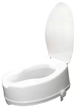 image of Aidapt 6" Raised Toilet Seat with Lid