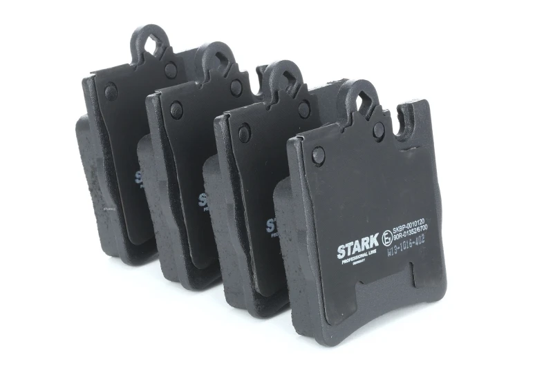 Image of STARK SKBP-0010120 Brake pad set Rear Axle, excl. wear warning contact Low-Metallic Brake Pad Set,disc brake (402)