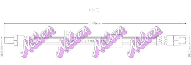 Image of Brake hose KAWE H3600