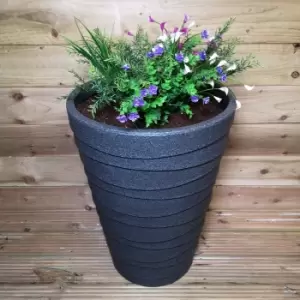 Image of Large Grey Ash Colour Garden Trojan Plant Pot 66cm Tall 48cm Wide