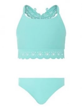 Monsoon Girls Butterfly Laser Cut Bikini - Turquoise