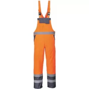 Image of S488 - orange/navy Hi-Vis Contrast Bib & Brace - Unlined sz 3XL Coverall - Portwest