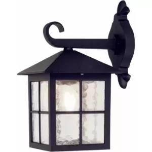 Image of Loops - IP43 Wall Light Sconce Black LED E27 100W Bulb External d00200