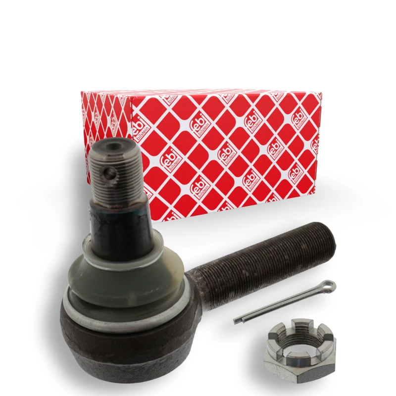 Image of FEBI BILSTEIN 28412 Track rod end OE Turbo NEW, Front Axle, with crown nut Tie Rod End (914)