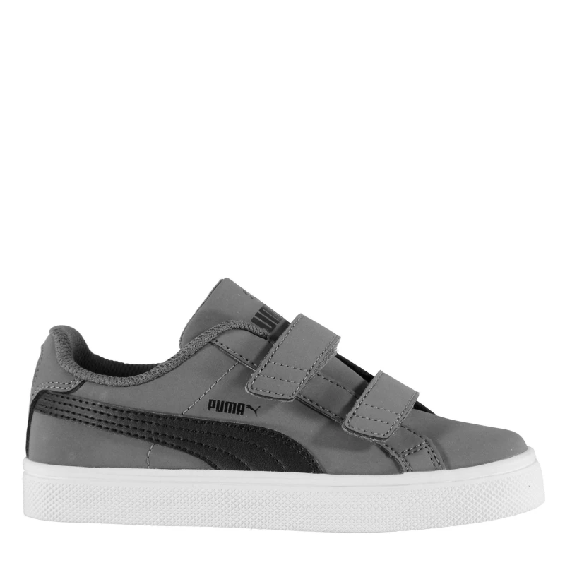 Image of Puma Smash Vulc Child Boys Trainers - Grey Grey C10