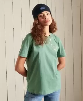 Image of Superdry Script Style Workwear Foil T-Shirt