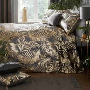 Image of Laurence Llewelyn-Bowen First Dates Slate Duvet Cover and Pillowcase Set Slate (Grey)