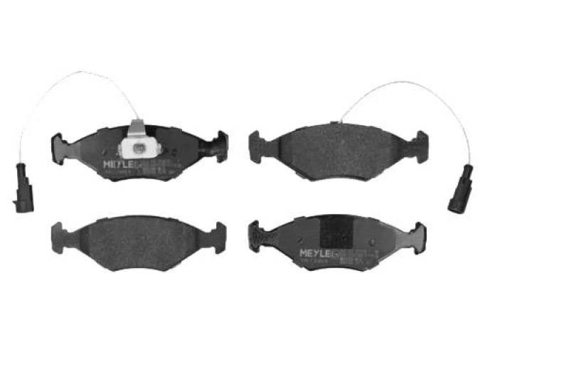 Image of MEYLE 025 232 2018/W Brake pad set Front Axle, incl. wear warning contact, Original Quality, with anti-squeak plate Brake Pad Set,disc brake (402)