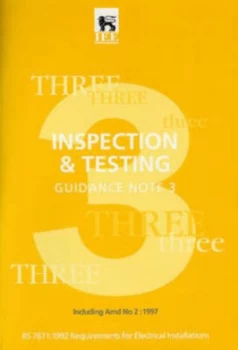 Image of Institution of Electrical Engineers Wiring Regulations Guidance Note on Inspection and Testing to 16r.E Paperback