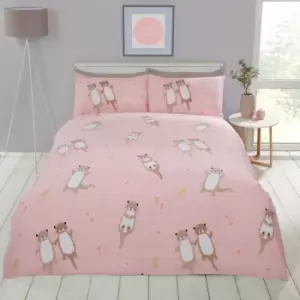 Image of Otterly Amazing Coral Duvet Set - King