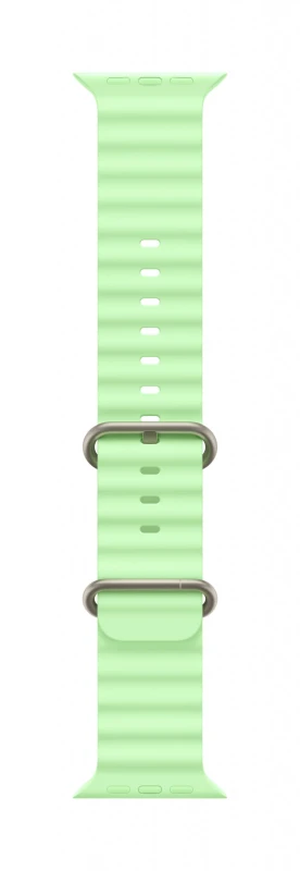 Image of Apple Natural Titanium Finish Band Green Fluoroelastomer, Titanium MGCF4ZM/A