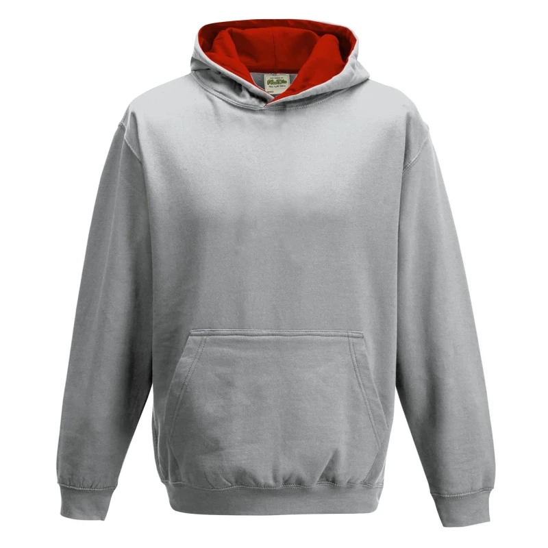 Image of AWDis Varsity Hoodie in Light Grey Size: 12-13 Years Light Grey Unisex 12-13 Years