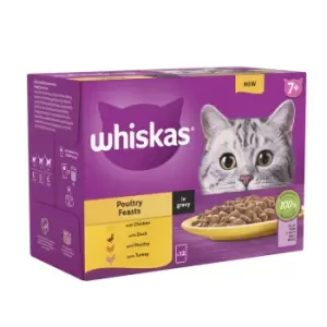 Whiskas Senior Poultry Selection in Gravy Wet Cat Food 12 x 85g