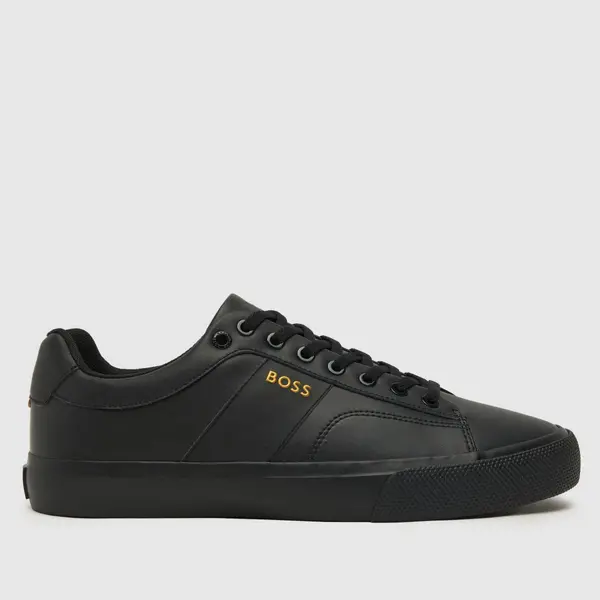 Image of BOSS aiden tennis sneaker trainers in Black UK 7 (EU 41)