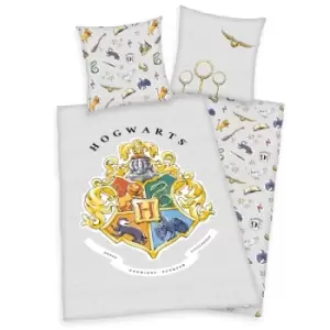 Image of Harry Potter Duvet Set Hogwarts 135 x 200cm / 80 x 80 cm
