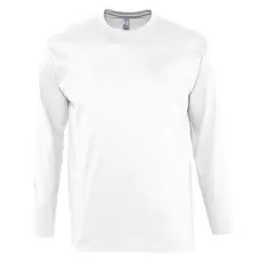 Image of SOLS Mens Monarch Long Sleeve T-Shirt (4XL) (White)