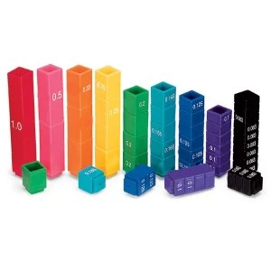 image of Learning Resources Fraction Tower Equivalency Cubes (Set of 51)