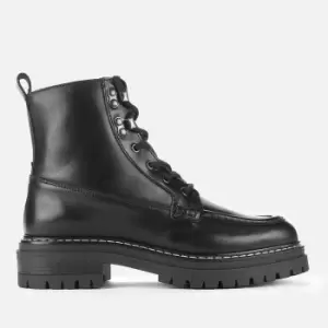 Image of Whistles Womens Bexley Moc Front Lace Up Boot - Black - UK 4