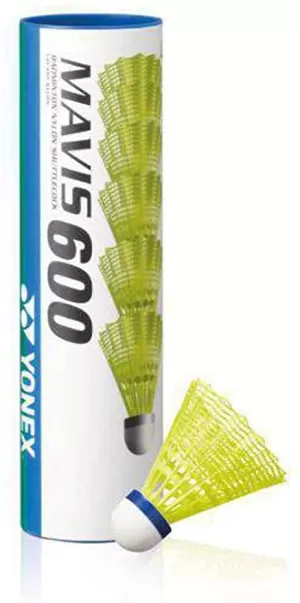 Yonex Mavis 600 Shuttles - Tube of 6 - Yellow