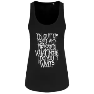 Image of Grindstore Womens/Ladies Im Out Of Bed & Dressed Vest Top (L) (Black)