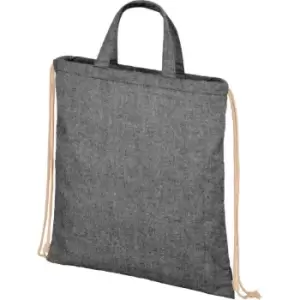 Image of Bullet Adults Unisex Pheebs 210gm Drawstring Bag (One Size) (Black Heather)