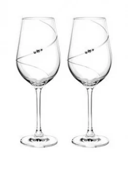 image of Portmeirion Auris Red Wine Glasses With Swarovski Crystals -Set Of 2