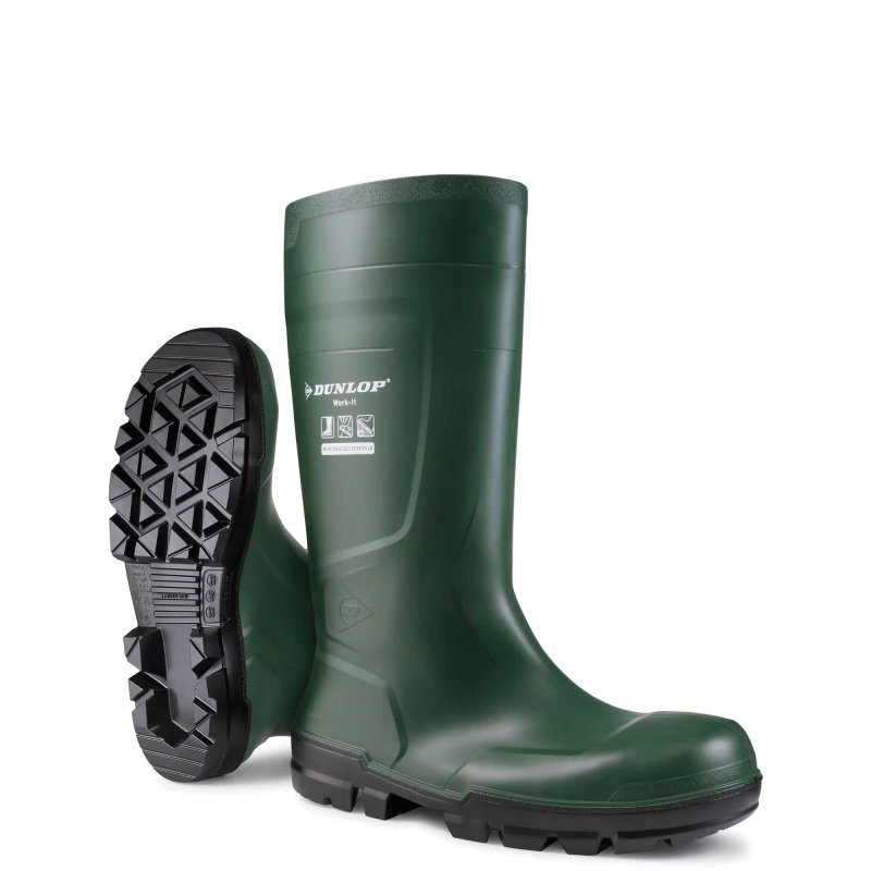Image of Dunlop Work-It Full Safety Wellington Green female 2.5 (35)