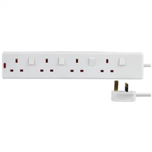 Image of Zexum 2M 4 Gang Individually Switched Surge Protected Extension Lead