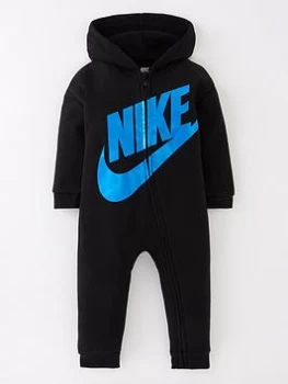 Image of Nike Metallic Hbr Gifting Coverall - Black, Size 18 Months, Women