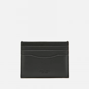 image of Coach Womens Glovetan Flat Card Case - Black