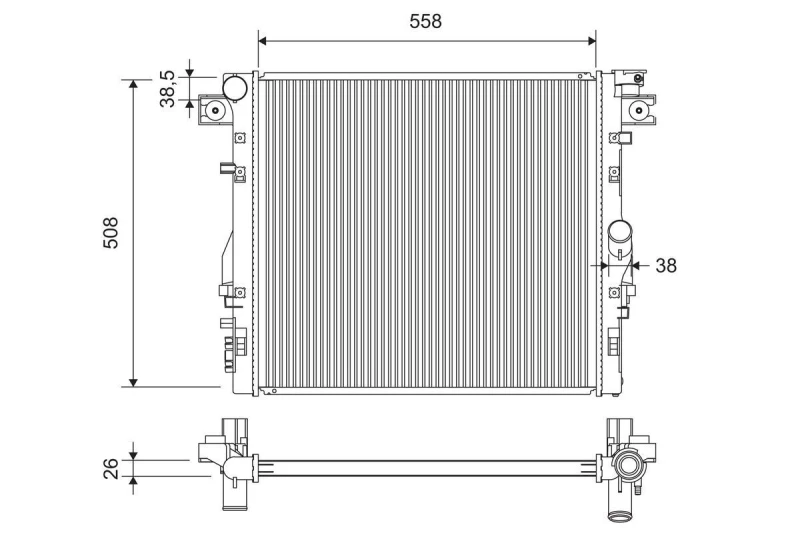 Image of Engine radiator VALEO 701417