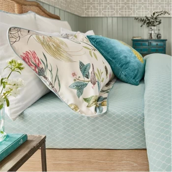 Image of Sanderson Paradesia Fitted Sheet - Orchid & Grey