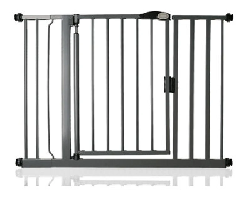 Image of Bettacare Auto Close Pet Gate, 103.8Cm - 110.8Cm, Slate Grey, Pressure Fit Stair Gate For Dog & Puppy