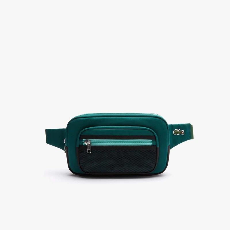 Image of Lacoste L Outfit Contrast Details Canvas Belt Bag - Green Green One Size