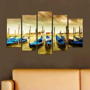 Image of 5PMDF-9 Multicolor Decorative MDF Painting (5 Pieces)