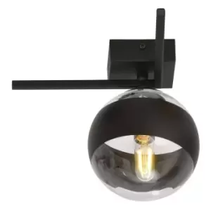 Image of Emibig Imago Black Globe Ceiling Light with Clear,Black Glass Shades, 1x E14