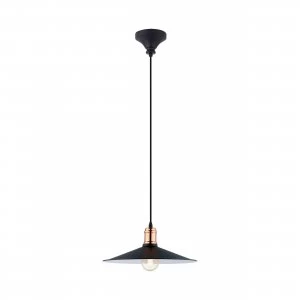 EGLO ES/E27 Pendant Light Black/Copper - 49452