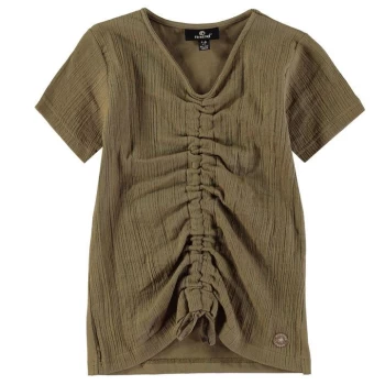 Image of Firetrap Cloth T Shirt Junior Girls - Timber Wolf
