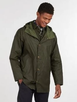 Image of Barbour Breswell Wax Jacket - Olive , Olive, Size S, Men