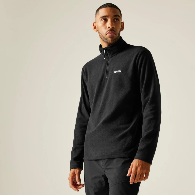 Image of Regatta Thompson Fleece Zip Sweatshirt Black 5XL